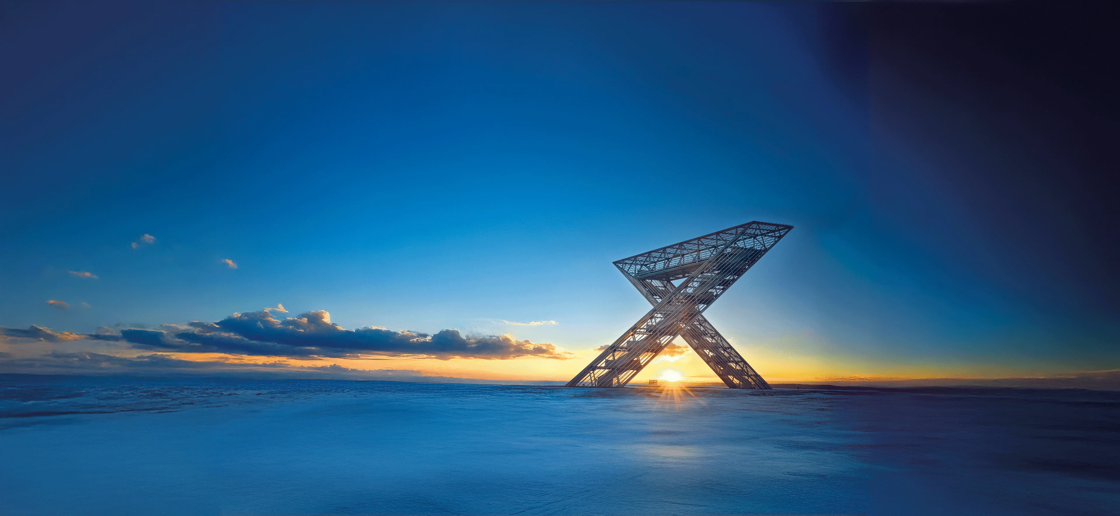 Historisches Erbe am Saarpolygon bei Nacht