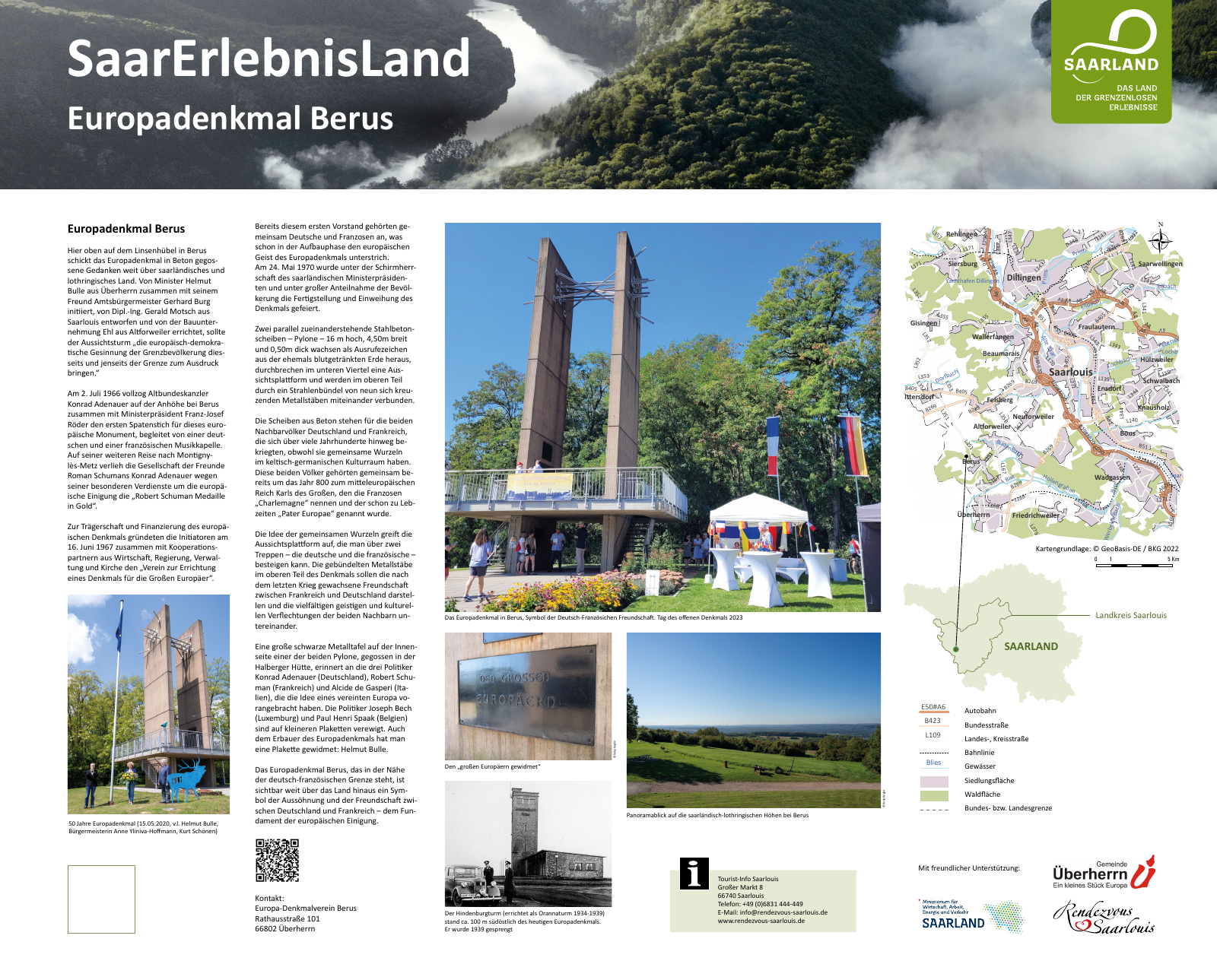 Europadenkmal Berus mit Pylonen