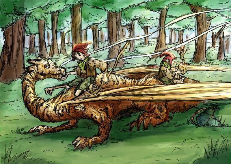 Holzdrache Simyo zum Spielen und Klettern